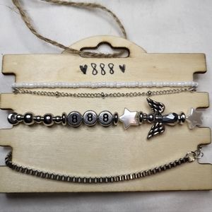 Handmade angel number 888 bracelets set